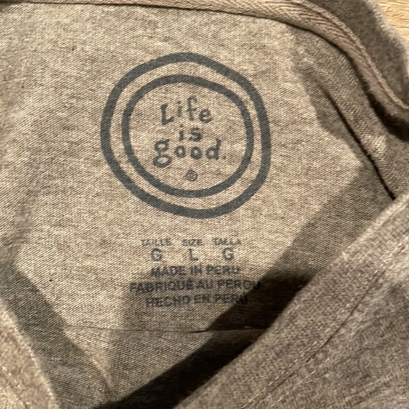 Life is Good grey long sleeve Tee - Picture 2 of 5